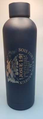 Bouteille isotherme bleu foncé lion