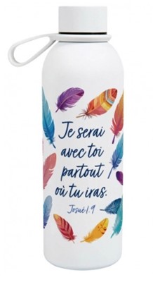 Bouteille isotherme « Je serai avec toi partout où tu iras » Jos 1.9