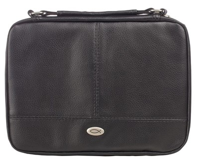Pochette Bible XL noire ichtus