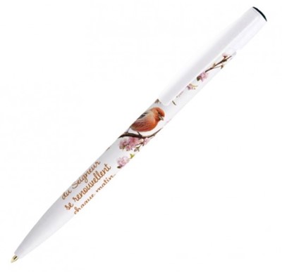 Stylo "Les bontés du Seigneur se renouvellent chaque matin." Lm 3.23
