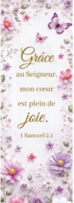 Marque-pages fleurs multicolores et papillons