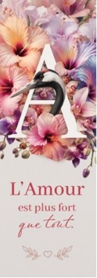 Marque-pages fleurs et oiseau - A comme Amour