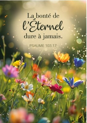 Mini carte fleurs dans un champ