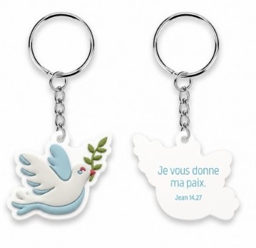 Porte-clé  PVC Colombe