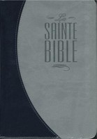 Bible similicuir bleu-nuit et gris