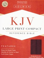KJV Large Print Compact Snap Flap, Bordeaux