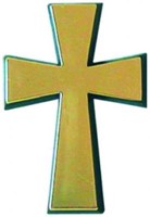 Autocollant croix épaisse or