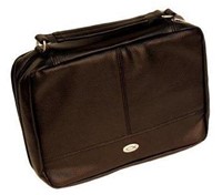 Pochette organiseur simili-cuir brun large