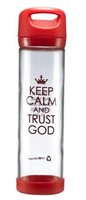 Bouteille en verre Keep calm and trust God