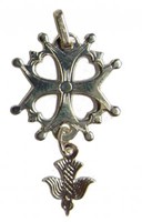 Croix huguenote argent 17 mm