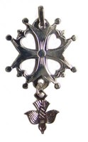 Croix huguenote argent 23 mm