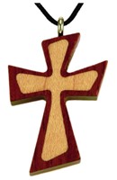 Croix en bois vernis