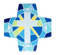 Croix résurrection bleue