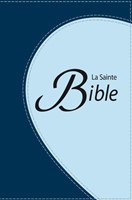 French Bible SEG 1910 Navy Duo-Tone Compact Bonded Leather-Bible française  SEG 1910 Duo-ton bleu Marine Cuir reconstitué compact