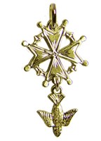 Croix huguenote plaqué or