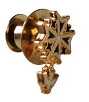 Pins croix en émail doré