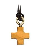 Pendentif petite croix carré bois 1.2 cm