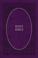 Kjv holy bible, Leathersoft purple & silver