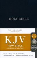 KJV Bible King James Pew bible large print edition bleue