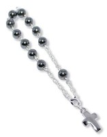 Bracelet croix perles hématite