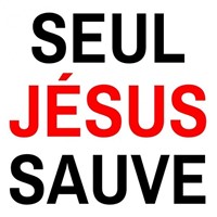 Sticker Seul Jésus sauve 7.5cm