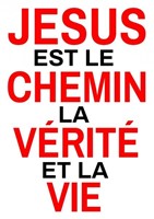 Sticker Jésus est le Chemin, la Vérité et la Vie 7,5 X 10 cm