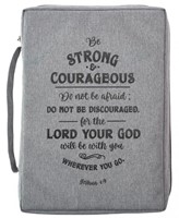 Pochette Medium Toile - Be Strong and Courageous Josué 1:9