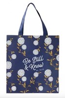 Tote bag be still bleu marine