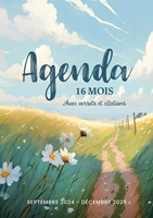 Agenda scolaire 2023-2024, avec 4 mois supplémentaires jusqu’en décembre 2024