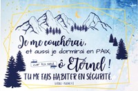 Tableau Aluminium Psaume du coucher - grand format, 30x20cm