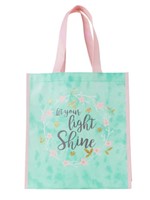 Tote bag Let your light shine vert