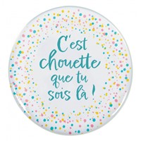 Magnet rond motif pois  