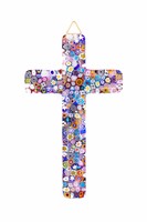 Croix en verre Millefiori Venise 15 cm