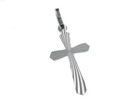 Pendentif  Croix rayons  - argent 925%-0.7x2.8 mm.