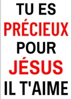 Tu es précieux pour Jésus, il t'aime 7.5 cm