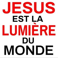 Sticker Jésus est la lumière du monde 7.5cm