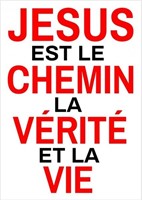 Sticker Jésus est le Chemin, la Vérité et la Vie 7,5 X 10 cm