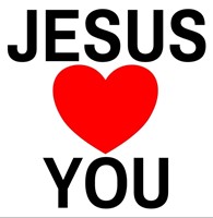 Jesus loves you 7.5 cm