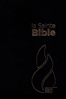 Bible NEG compact fibrocuir noir avec tranche or, onglets et fermeture éclair