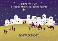 Carte Noël paix et joie