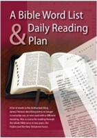 A Bible Word List & Daily Reading Plan