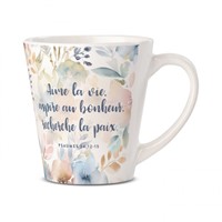 Mug motifs floraux pastels 