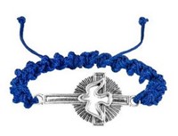 Bracelet Saint Esprit sur corde bleue