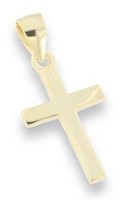 Croix pendentif lisse plaque or