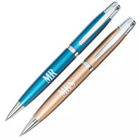 Coffret de 2 stylos métal  Mmr. and Mrs. bleu