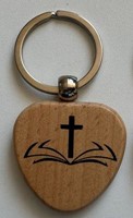 Porte-cles croix-bible