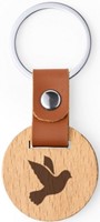 PoPorte-clé rond en bois colombe