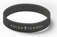 Bracelet silicone Exceptionnel noir