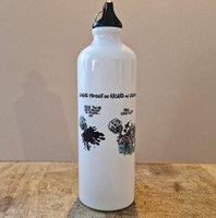 Gourde « création » Alain Auderset  Gourde en aluminium 800 ml avec mousqueton, design de l'artiste Alain AUDERSET