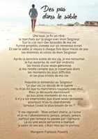 Carte postale citation des pas dans le sable